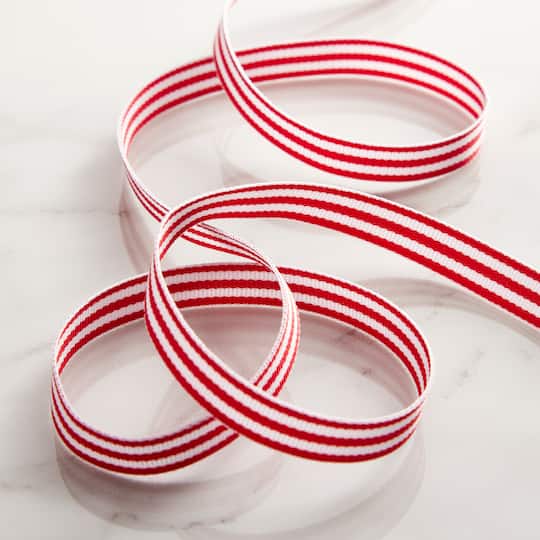 3/8" x 7yd. Grosgrain Stripe Ribbon by Celebrate It™